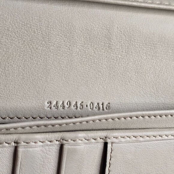 *GUCCI* Authentic GG Signature Leather Wallet w/Gold Name Plate Single Fold/Snap - Picture 7 of 16